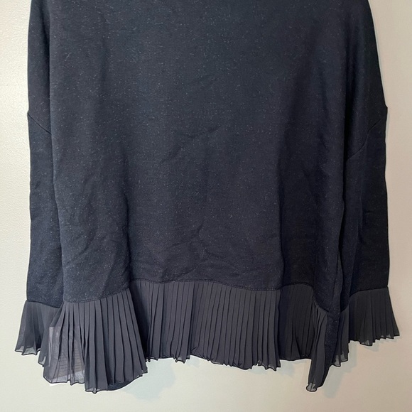 NWT Wrap London Pleated Sleeve Back Mock Neck Pullover Sweater - Picture 6 of 11